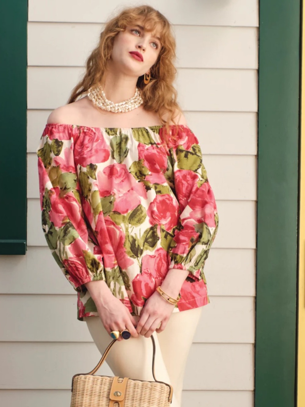 Frances Valentine Bliss Top Pretty Peonies sz M